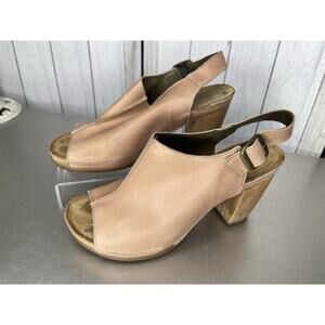 El Naturalista Womens Block Heel Sandal Shoes Open Toe Tan Leather 36